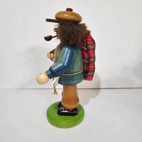 Christian Ulbricht Golfing Nutcracker Smoker - Handcrafted German 9.5" Tall - Picture 4 of 6